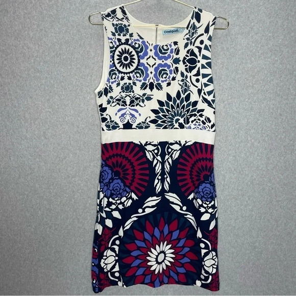 Desigual Art to Wear Knit Sleeveless Multicolor Sheath Dress - Picture 1 of 7
